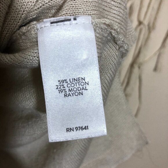 J. JILL Natural Linen Knit Scoop Neck 3/4 Sleeve - Picture 6 of 10